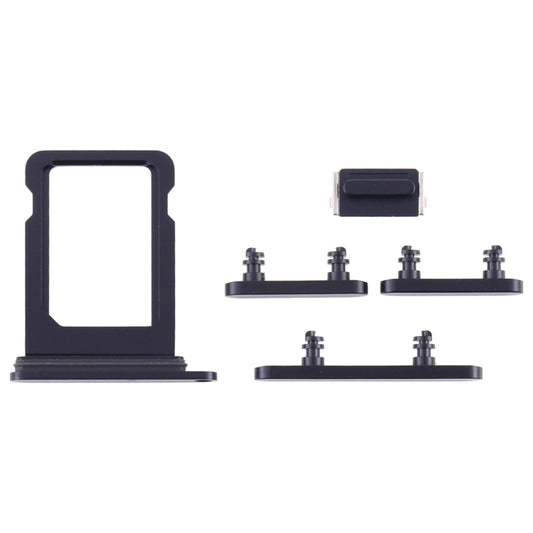SIM Card Tray + Side Keys for iPhone 12 Mini(Black) - Metal Parts by buy2fix | Online Shopping UK | buy2fix