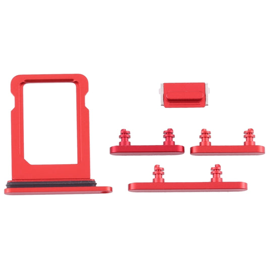SIM Card Tray + Side Keys for iPhone 12 Mini(Red) - Metal Parts by buy2fix | Online Shopping UK | buy2fix