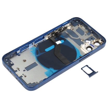 Battery Back Cover (with Side Keys & Card Tray & Power + Volume Flex Cable & Wireless Charging Module) for iPhone 12 Mini(Blue) - Back Cover by buy2fix | Online Shopping UK | buy2fix