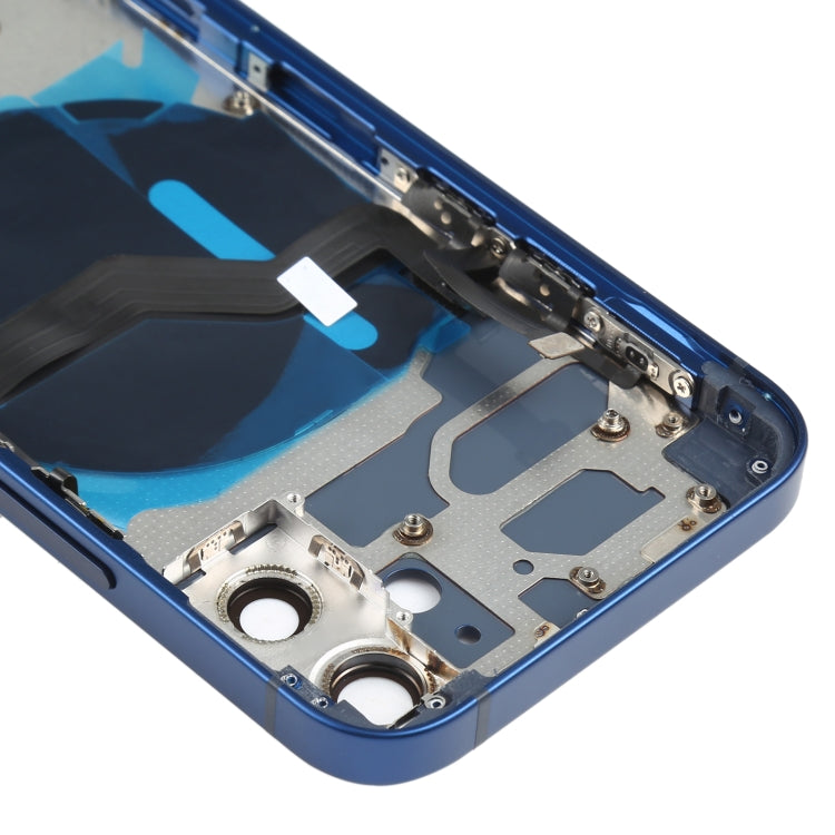 Battery Back Cover (with Side Keys & Card Tray & Power + Volume Flex Cable & Wireless Charging Module) for iPhone 12 Mini(Blue) - Back Cover by buy2fix | Online Shopping UK | buy2fix