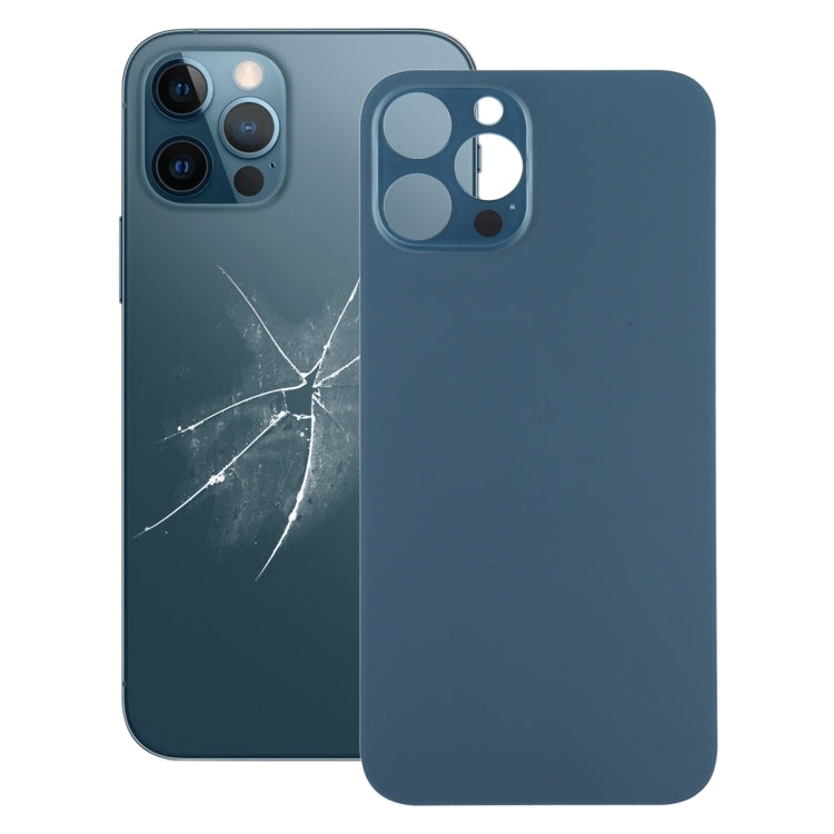 Easy Replacement Big Camera Hole Battery Back Cover for iPhone 12 Pro Max(Blue) by buy2fix