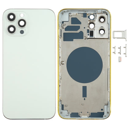 Back Housing Cover with SIM Card Tray & Side keys & Camera Lens for iPhone 12 Pro Max(White) - Back Cover by buy2fix | Online Shopping UK | buy2fix