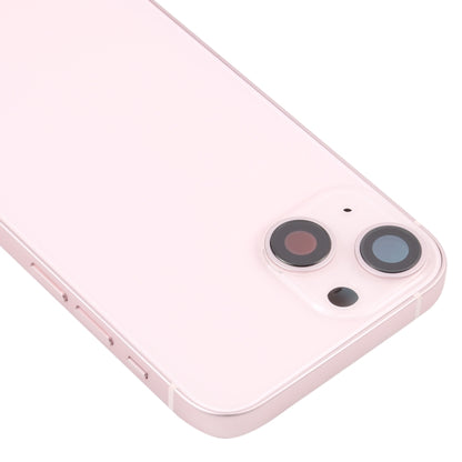 For iPhone 13 mini Battery Back Cover with Side Keys & Card Tray & Power + Volume Flex Cable & Wireless Charging Module(Pink) - Back Cover by buy2fix | Online Shopping UK | buy2fix