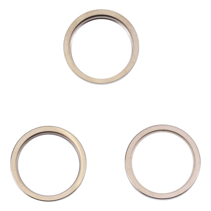 For iPhone 14 Pro Max 3PCS Rear Camera Glass Lens Metal Outside Protector Hoop Ring(Gold) by buy2fix