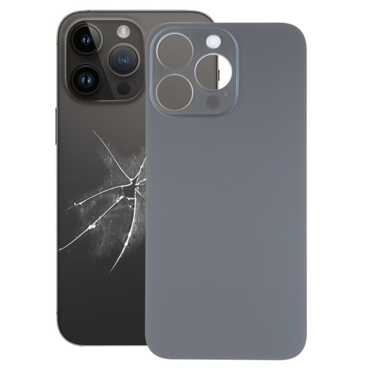 Easy Replacement Big Camera Hole Glass Back Battery Cover for iPhone 14 Pro(Black) - Back Cover by buy2fix | Online Shopping UK | buy2fix