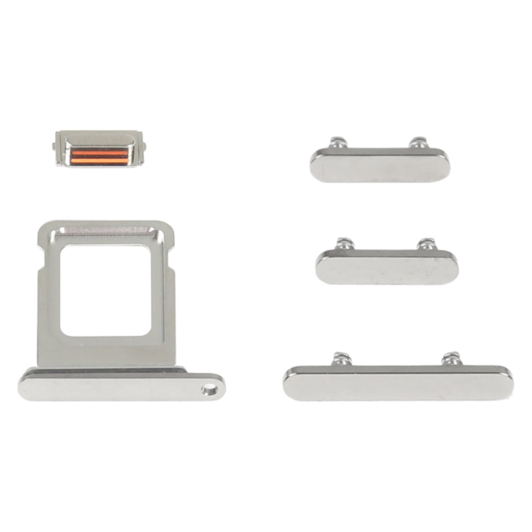 SIM Card Tray + Side Keys for iPhone 14 Pro Max(Silver) by buy2fix