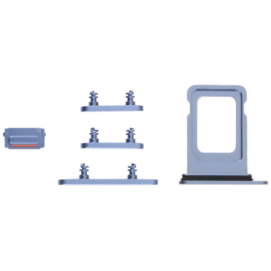 SIM Card Tray + SIM Card Tray + Side Keys for iPhone 14 (Blue) - Others by buy2fix | Online Shopping UK | buy2fix