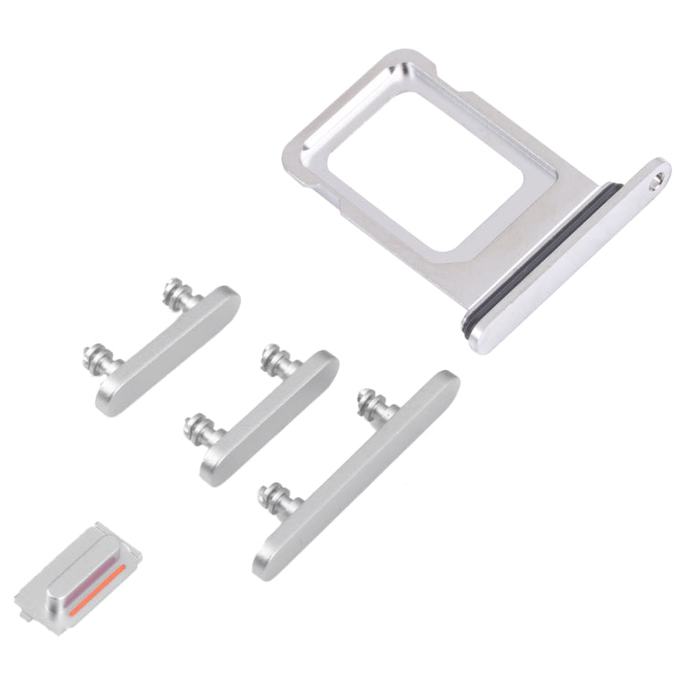 SIM Card Tray + SIM Card Tray + Side Keys for iPhone 14 Pro Max (Silver) by buy2fix