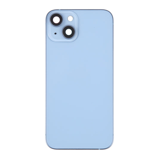 For iPhone 14 Battery Back Cover with Middle Frame / Side Keys(Blue) - Back Cover by buy2fix | Online Shopping UK | buy2fix