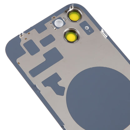 Glass Battery Back Cover with Holder for iPhone 14 Plus(White) - Back Cover by buy2fix | Online Shopping UK | buy2fix