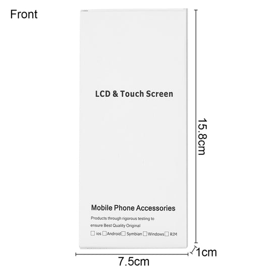50 PCS Cardboard Packaging White Box for iPhone 5 LCD Screen - iPhone 5 Parts by buy2fix | Online Shopping UK | buy2fix