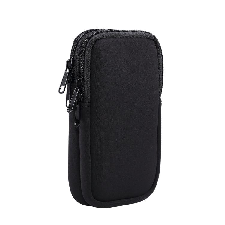 Universal Double-compartment Elastic Hanging Waist Bag for 6.9 inches and Below Smart Phones (Black) - More iPhone Cases by buy2fix | Online Shopping UK | buy2fix