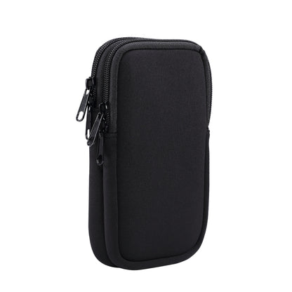 Universal Double-compartment Elastic Hanging Waist Bag for 6.9 inches and Below Smart Phones (Black) - More iPhone Cases by buy2fix | Online Shopping UK | buy2fix