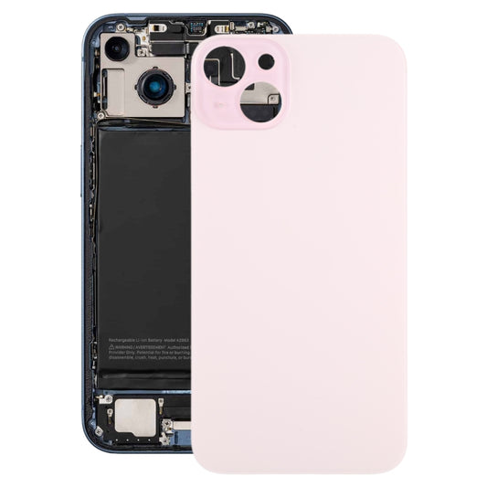 For iPhone 15 Plus Glass Battery Back Cover(Pink) - Back Cover by buy2fix | Online Shopping UK | buy2fix