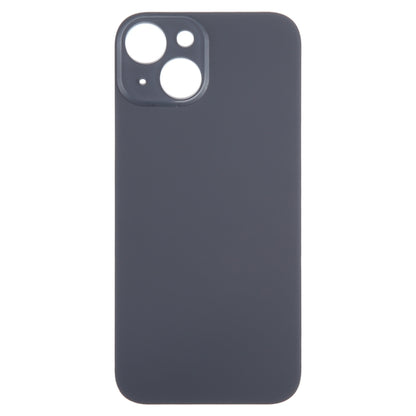 For iPhone 15 Easy Replacement Big Camera Hole Glass Back Battery Cover(Black) - Back Cover by buy2fix | Online Shopping UK | buy2fix