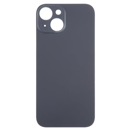 For iPhone 15 Easy Replacement Big Camera Hole Glass Back Battery Cover(Black) - Back Cover by buy2fix | Online Shopping UK | buy2fix
