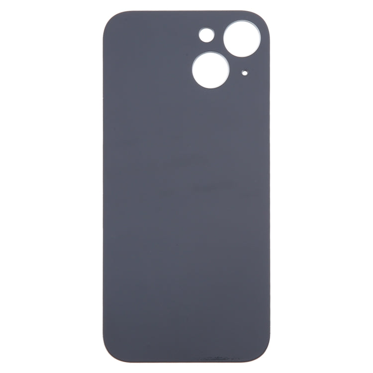 For iPhone 15 Easy Replacement Big Camera Hole Glass Back Battery Cover(Black) - Back Cover by buy2fix | Online Shopping UK | buy2fix