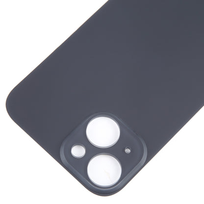 For iPhone 15 Easy Replacement Big Camera Hole Glass Back Battery Cover(Black) - Back Cover by buy2fix | Online Shopping UK | buy2fix