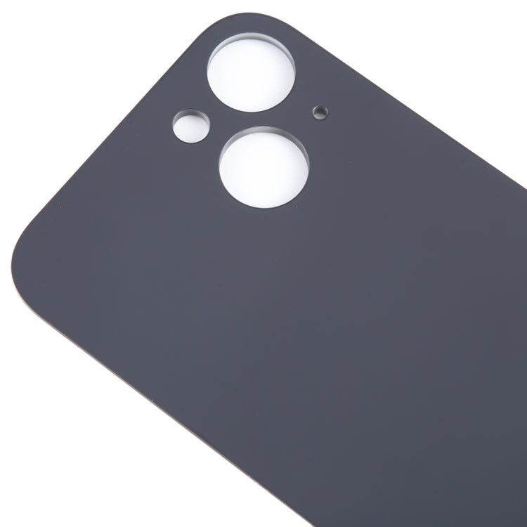 For iPhone 15 Easy Replacement Big Camera Hole Glass Back Battery Cover(Black) - Back Cover by buy2fix | Online Shopping UK | buy2fix