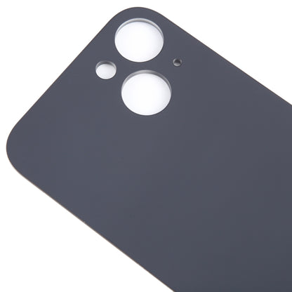 For iPhone 15 Easy Replacement Big Camera Hole Glass Back Battery Cover(Black) - Back Cover by buy2fix | Online Shopping UK | buy2fix