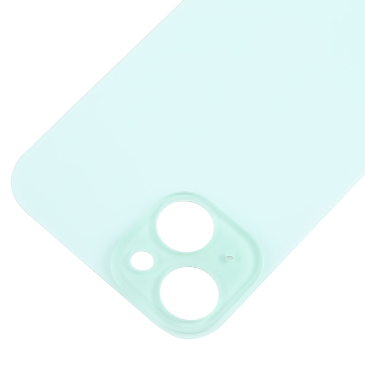 For iPhone 15 Easy Replacement Big Camera Hole Glass Back Battery Cover(Green) - Back Cover by buy2fix | Online Shopping UK | buy2fix