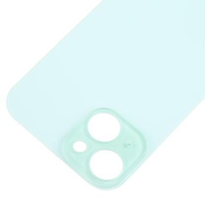For iPhone 15 Easy Replacement Big Camera Hole Glass Back Battery Cover(Green) - Back Cover by buy2fix | Online Shopping UK | buy2fix
