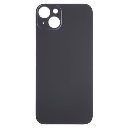 For iPhone 15 Plus Easy Replacement Big Camera Hole Glass Back Battery Cover(Black) - Back Cover by buy2fix | Online Shopping UK | buy2fix