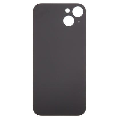 For iPhone 15 Plus Easy Replacement Big Camera Hole Glass Back Battery Cover(Black) - Back Cover by buy2fix | Online Shopping UK | buy2fix