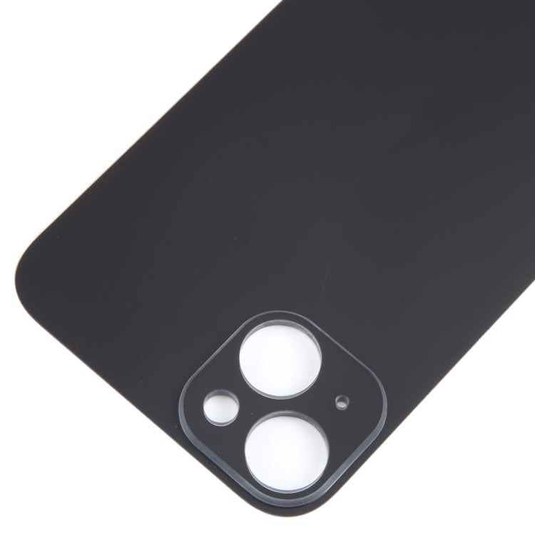 For iPhone 15 Plus Easy Replacement Big Camera Hole Glass Back Battery Cover(Black) - Back Cover by buy2fix | Online Shopping UK | buy2fix