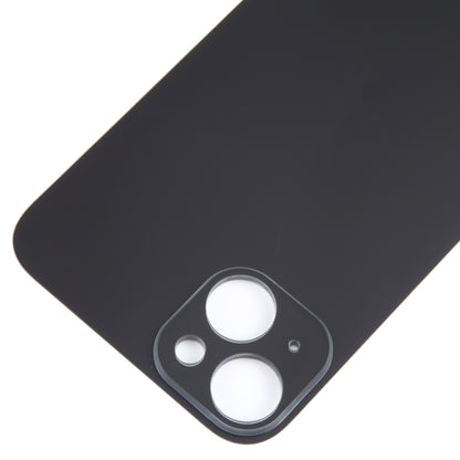 For iPhone 15 Plus Easy Replacement Big Camera Hole Glass Back Battery Cover(Black) - Back Cover by buy2fix | Online Shopping UK | buy2fix
