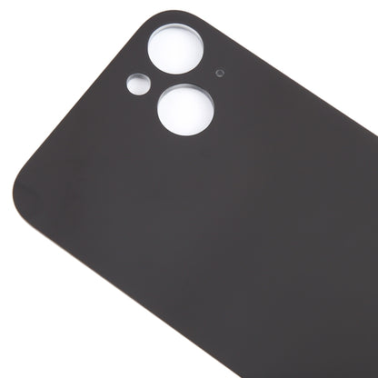 For iPhone 15 Plus Easy Replacement Big Camera Hole Glass Back Battery Cover(Black) - Back Cover by buy2fix | Online Shopping UK | buy2fix