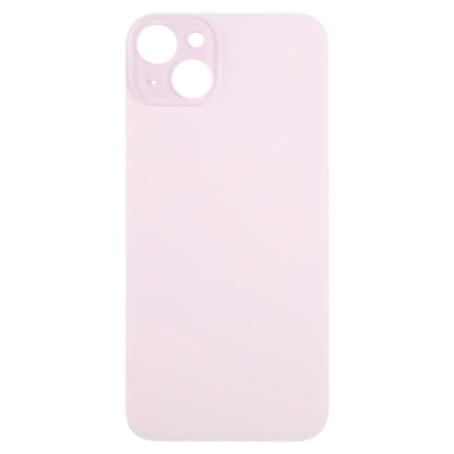 For iPhone 15 Plus Easy Replacement Big Camera Hole Glass Back Battery Cover(Pink) - Back Cover by buy2fix | Online Shopping UK | buy2fix