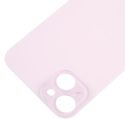 For iPhone 15 Plus Easy Replacement Big Camera Hole Glass Back Battery Cover(Pink) - Back Cover by buy2fix | Online Shopping UK | buy2fix