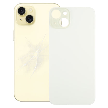For iPhone 15 Plus Easy Replacement Big Camera Hole Glass Back Battery Cover(Yellow) - Back Cover by buy2fix | Online Shopping UK | buy2fix