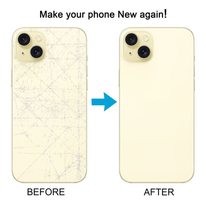 For iPhone 15 Plus Easy Replacement Big Camera Hole Glass Back Battery Cover(Yellow) - Back Cover by buy2fix | Online Shopping UK | buy2fix