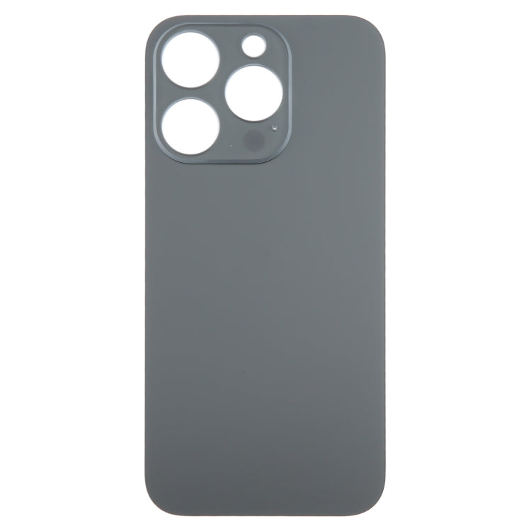 For iPhone 15 Pro Easy Replacement Big Camera Hole Glass Back Battery Cover(Black) - Back Cover by buy2fix | Online Shopping UK | buy2fix