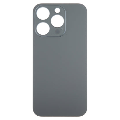 For iPhone 15 Pro Easy Replacement Big Camera Hole Glass Back Battery Cover(Black) - Back Cover by buy2fix | Online Shopping UK | buy2fix