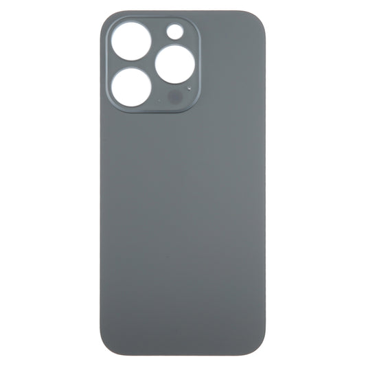 For iPhone 15 Pro Easy Replacement Big Camera Hole Glass Back Battery Cover(Black) - Back Cover by buy2fix | Online Shopping UK | buy2fix