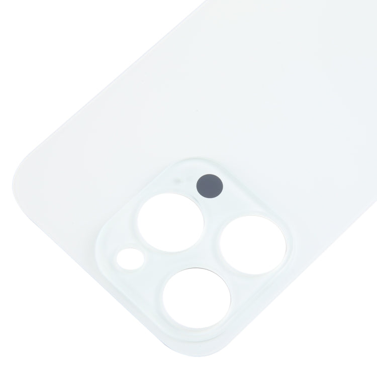For iPhone 15 Pro Easy Replacement Big Camera Hole Glass Back Battery Cover(White) - Back Cover by buy2fix | Online Shopping UK | buy2fix