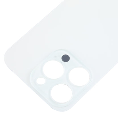 For iPhone 15 Pro Easy Replacement Big Camera Hole Glass Back Battery Cover(White) - Back Cover by buy2fix | Online Shopping UK | buy2fix