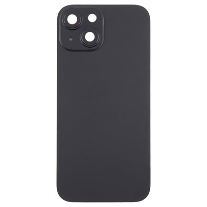 For iPhone 15 Plus Glass Battery Back Cover with Camera Lens Cover(Black) - Back Cover by buy2fix | Online Shopping UK | buy2fix