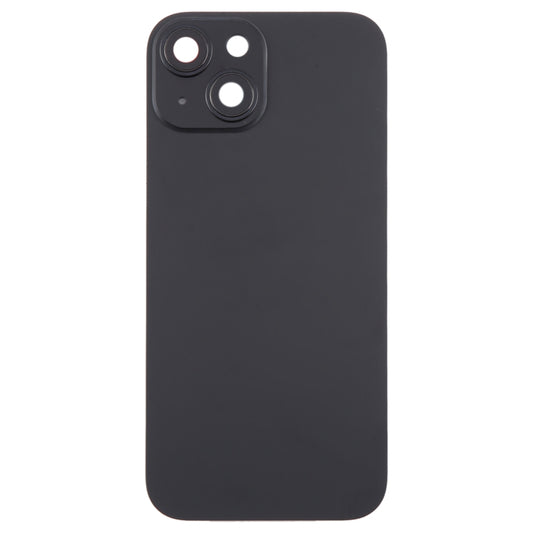 For iPhone 15 Plus Glass Battery Back Cover with Camera Lens Cover(Black) - Back Cover by buy2fix | Online Shopping UK | buy2fix