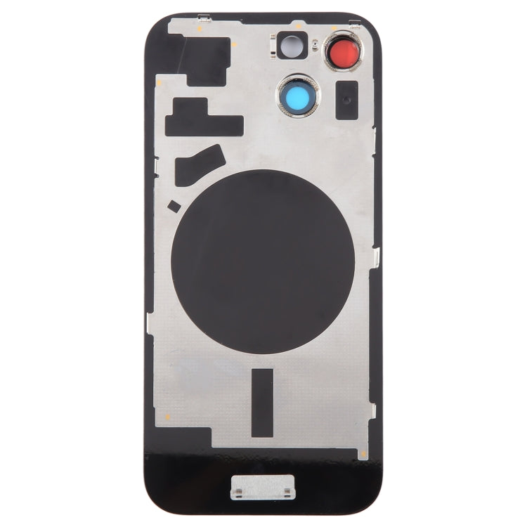For iPhone 15 Plus Glass Battery Back Cover with Camera Lens Cover(Black) - Back Cover by buy2fix | Online Shopping UK | buy2fix