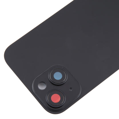 For iPhone 15 Plus Glass Battery Back Cover with Camera Lens Cover(Black) - Back Cover by buy2fix | Online Shopping UK | buy2fix