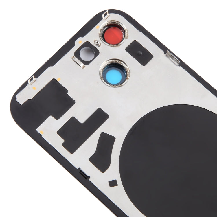 For iPhone 15 Plus Glass Battery Back Cover with Camera Lens Cover(Black) - Back Cover by buy2fix | Online Shopping UK | buy2fix