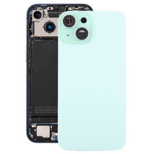 For iPhone 15 Plus Glass Battery Back Cover with Camera Lens Cover(Green) - Back Cover by buy2fix | Online Shopping UK | buy2fix