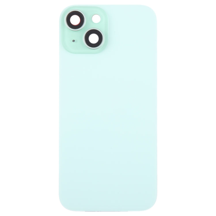 For iPhone 15 Plus Glass Battery Back Cover with Camera Lens Cover(Green) - Back Cover by buy2fix | Online Shopping UK | buy2fix