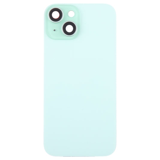 For iPhone 15 Plus Glass Battery Back Cover with Camera Lens Cover(Green) - Back Cover by buy2fix | Online Shopping UK | buy2fix
