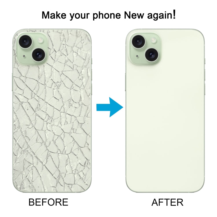 For iPhone 15 Plus Glass Battery Back Cover with Camera Lens Cover(Green) - Back Cover by buy2fix | Online Shopping UK | buy2fix