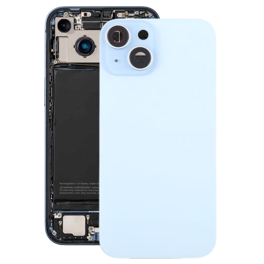 For iPhone 15 Plus Glass Battery Back Cover with Camera Lens Cover(Blue) - Back Cover by buy2fix | Online Shopping UK | buy2fix